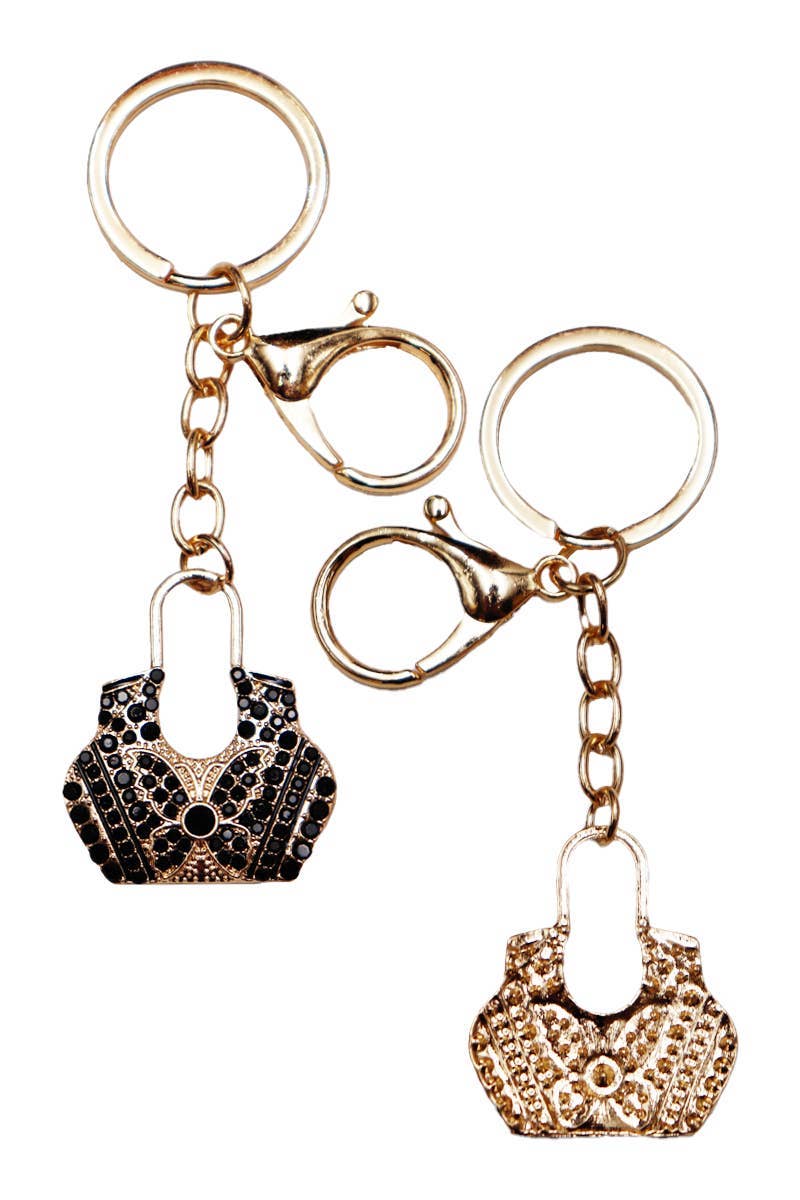 Butterfly Handbag Bling Rhinestone Key Chain