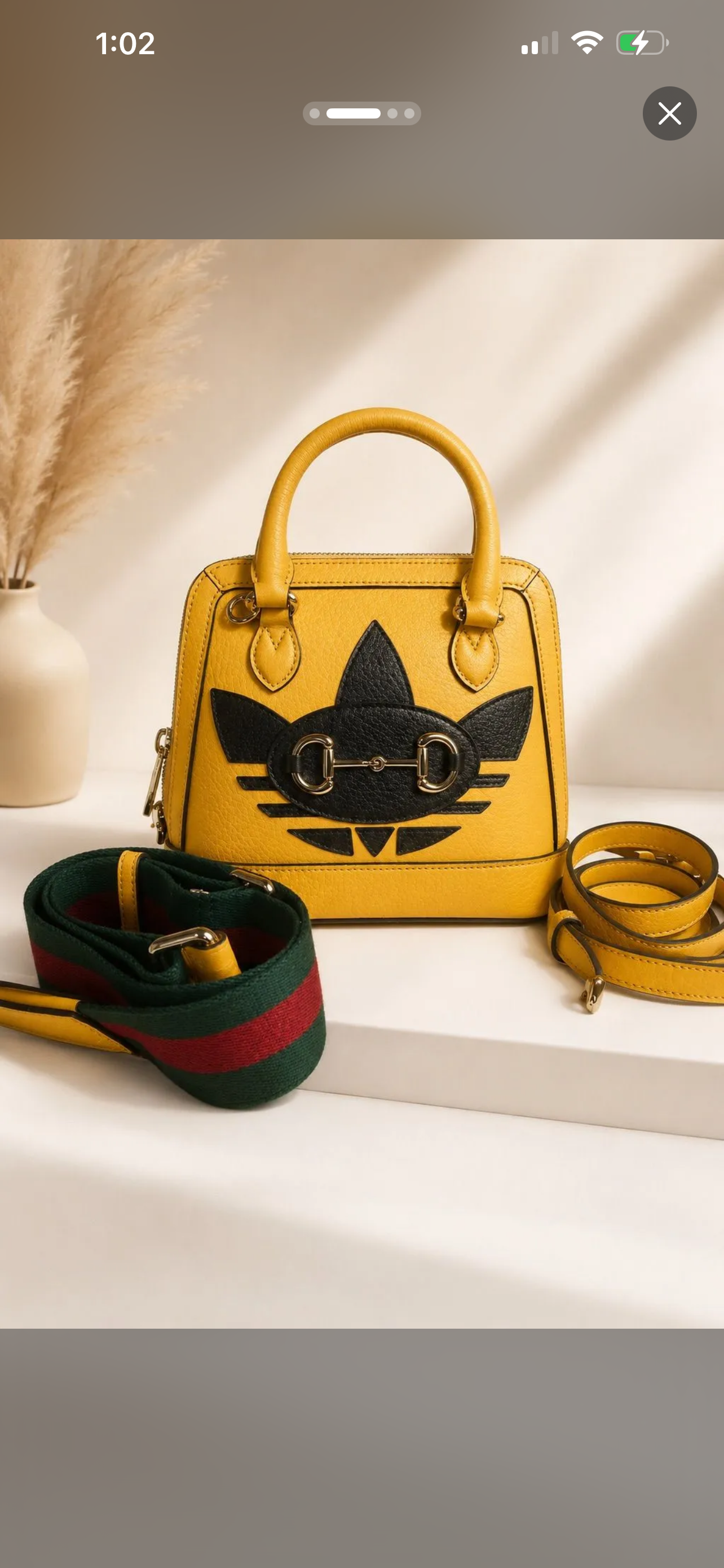Gucci × Adidas Collab Horsebit Top Handle - Crossbody