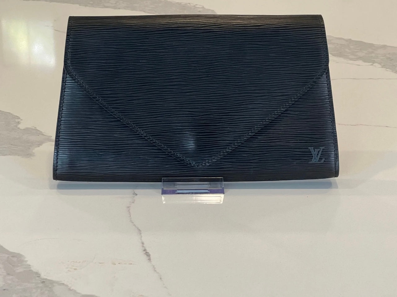 Louis Vuitton Vintage Black Epi Envelope Clutch