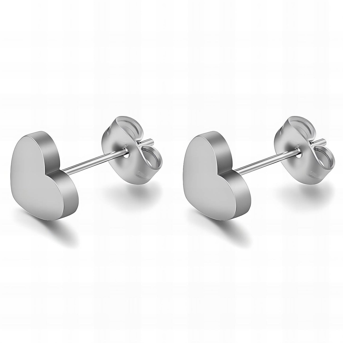 Heart Studs (Silver)