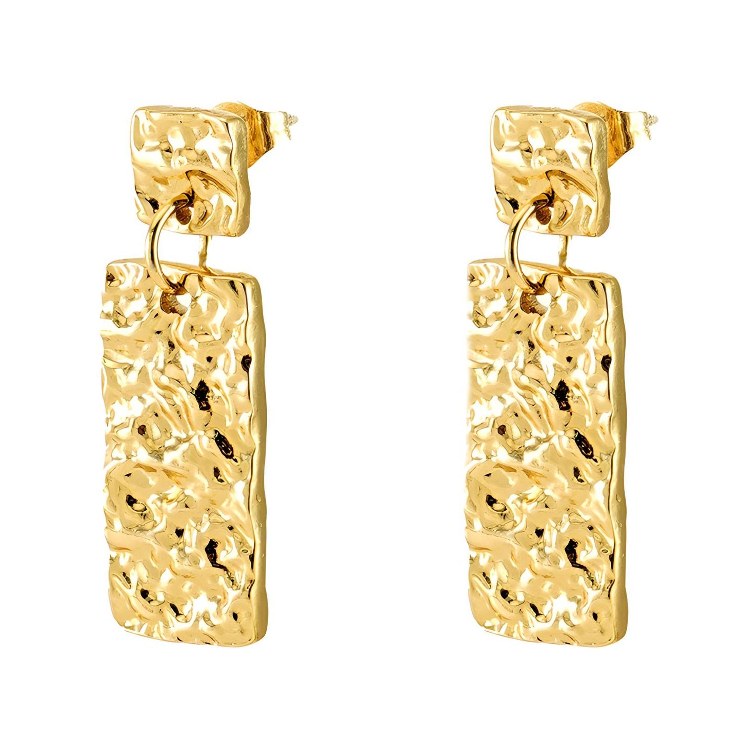Sculpted Textured Drop Earrings