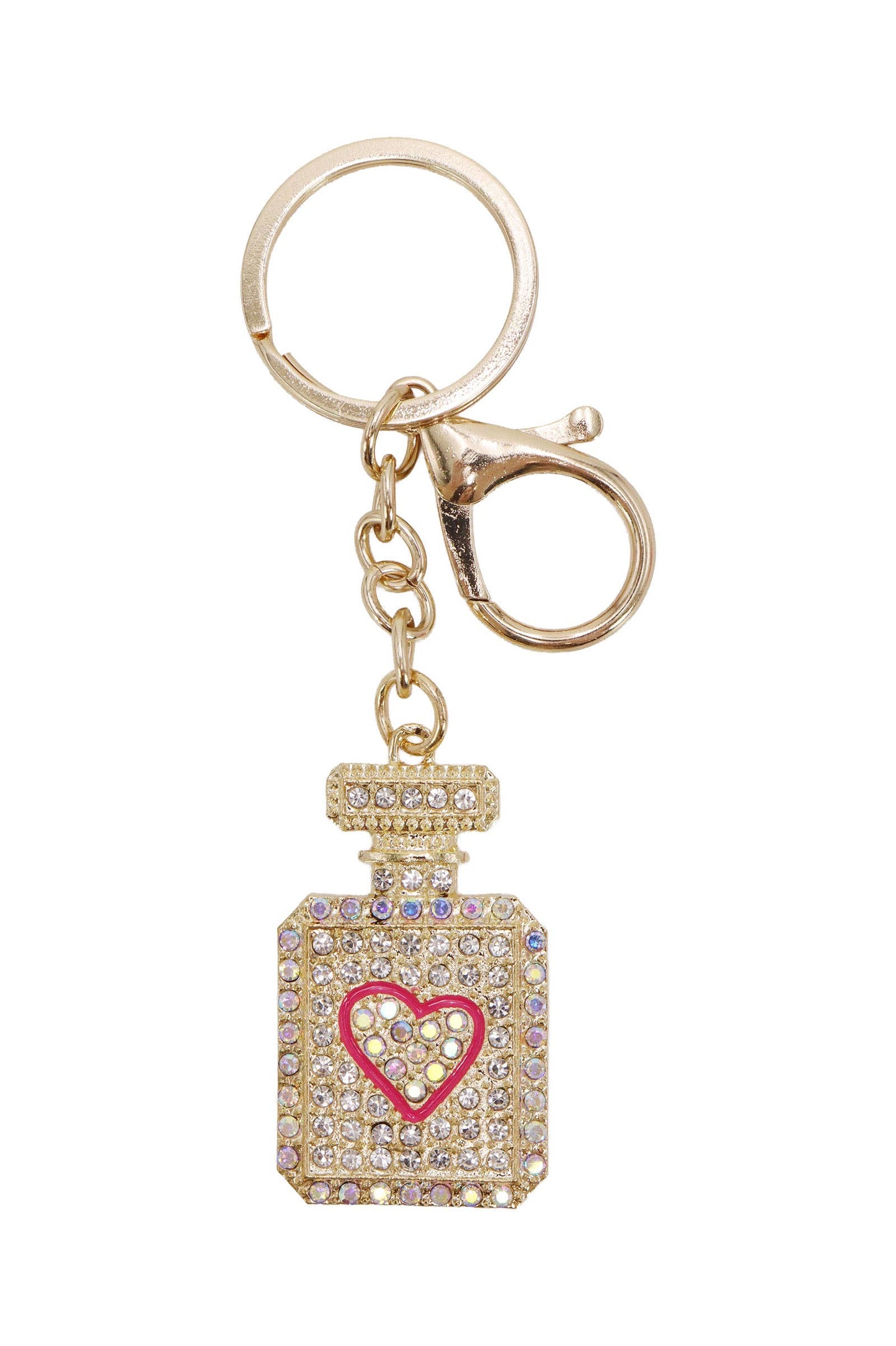 Love Perfume Bling Rhinestone Key Chain