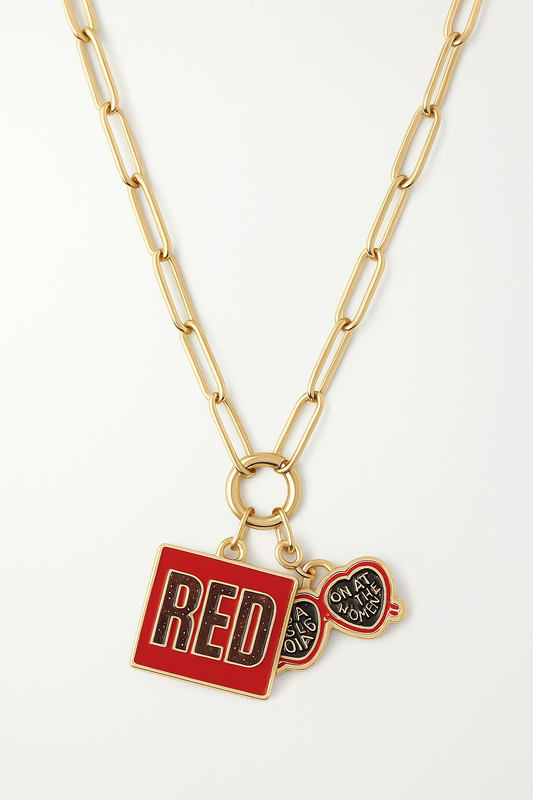 Taylor-Inspired Gold Charm Necklace – RED & Not a Lot Going On