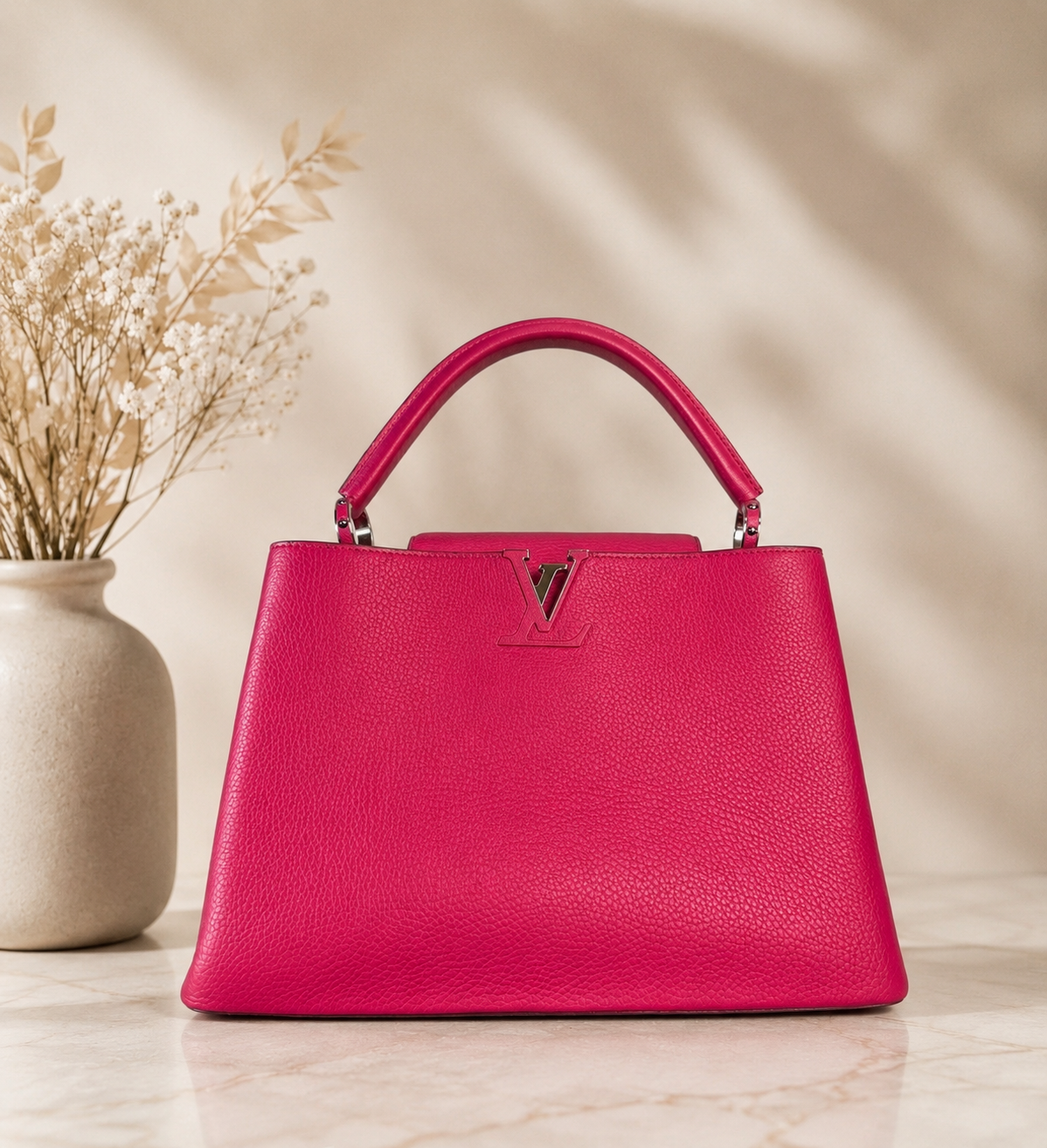 Louis Vuitton Capucines GM Taurillon Leather Pink