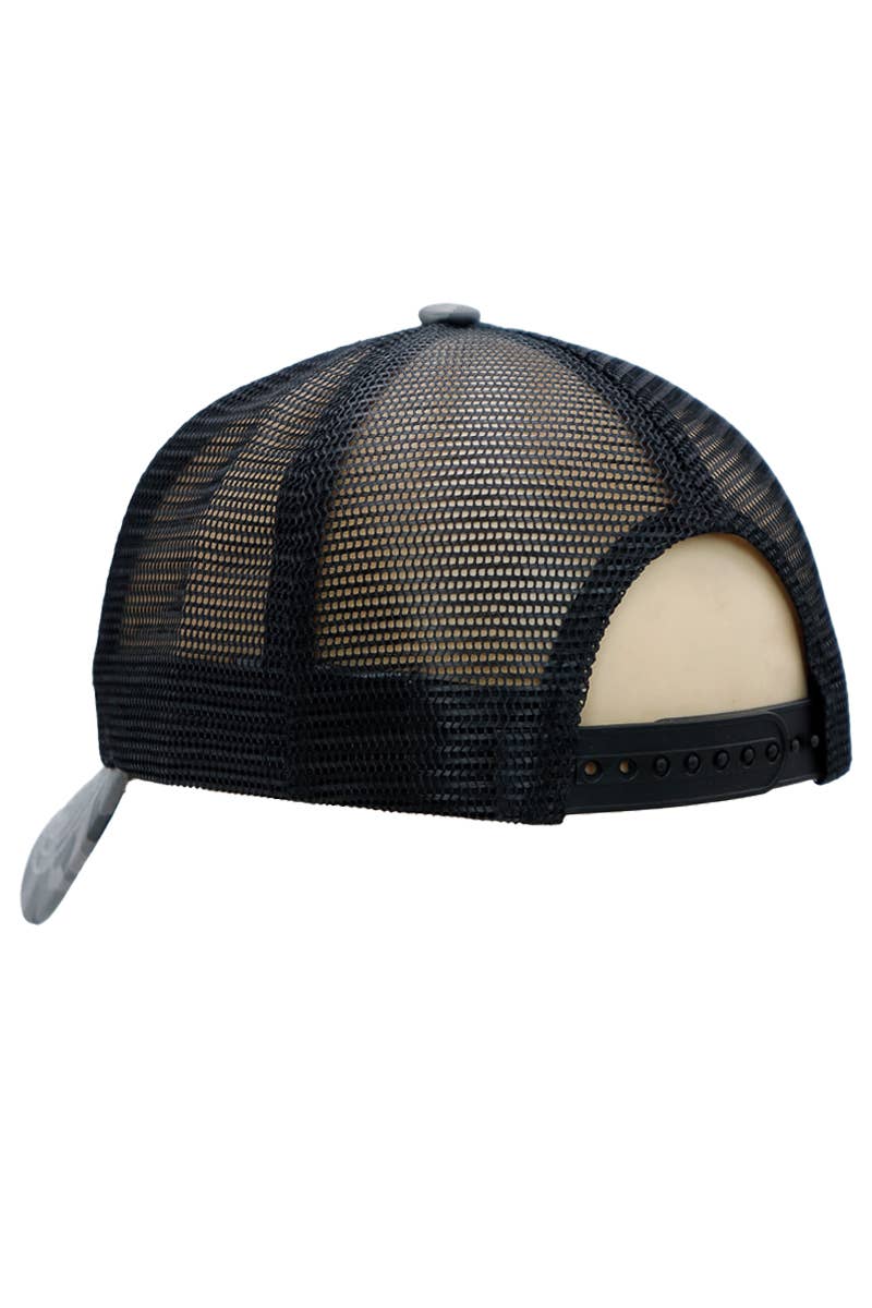American Flag Camo Mesh Trucker Hat