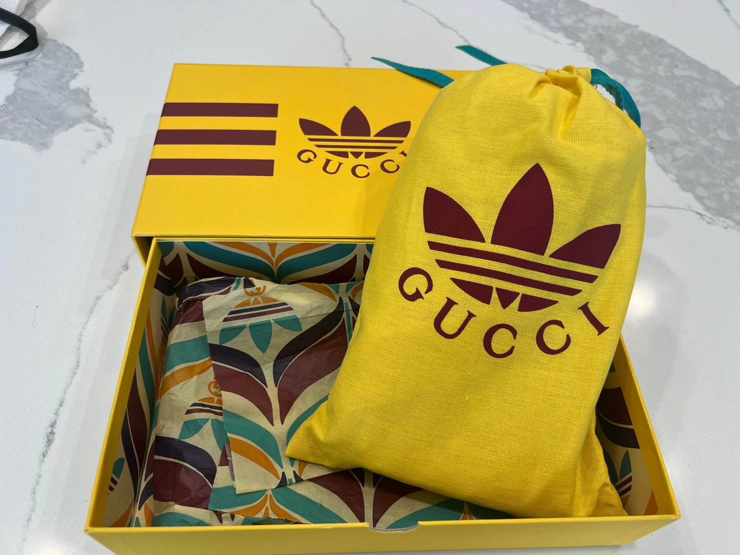 Gucci x Adidas GG Supreme Wallet On Chain Crossbody