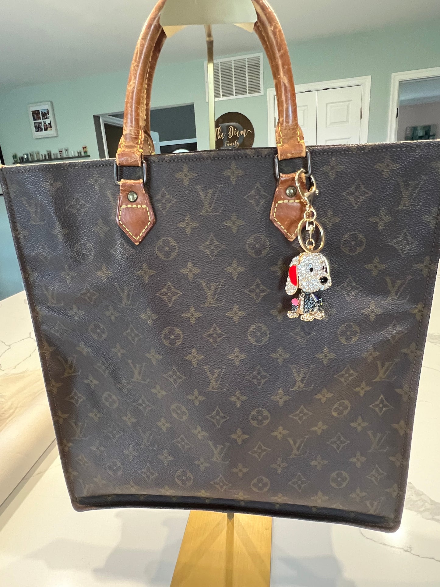 Bling Puppy Purse Charm - Crystal Rhinestone Keychains