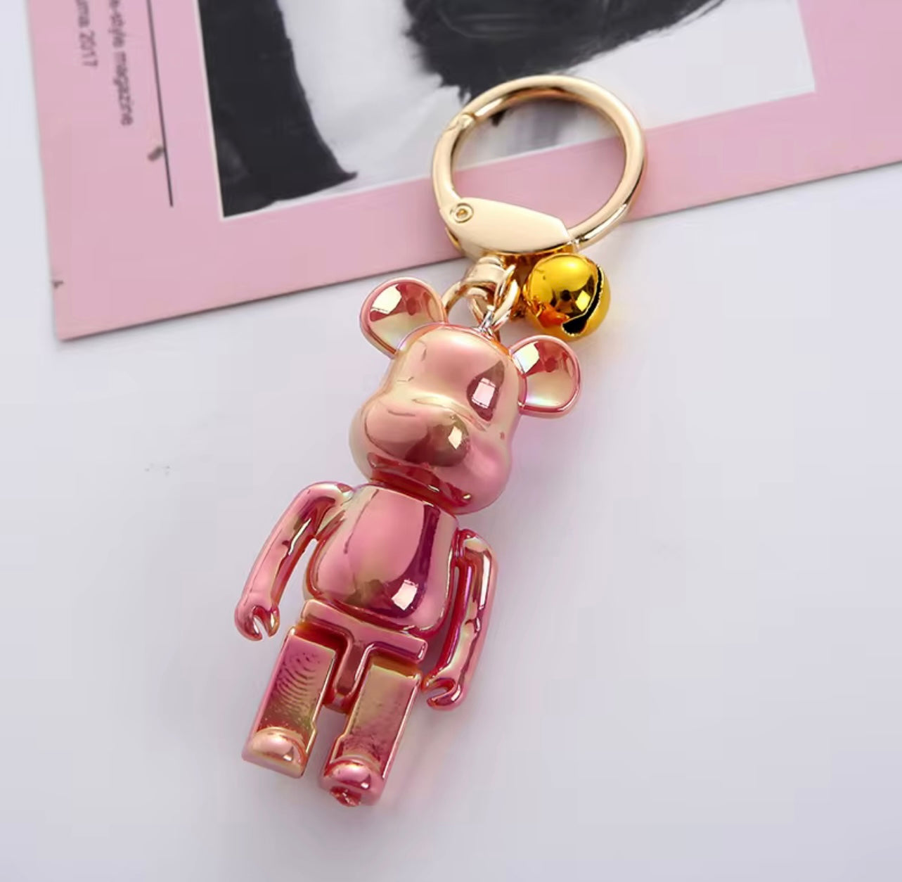 Iridescent Bear Bag Charms