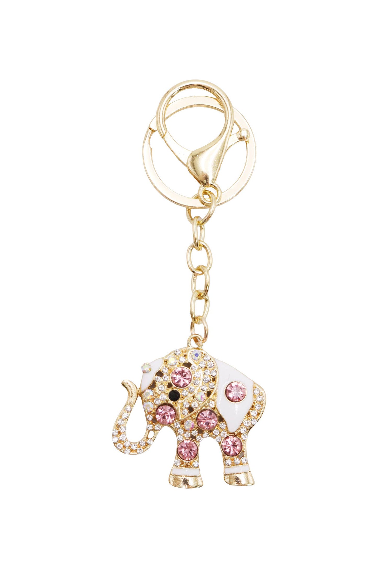 Lucky Ethnic Elephant Rhinestone Key Chain