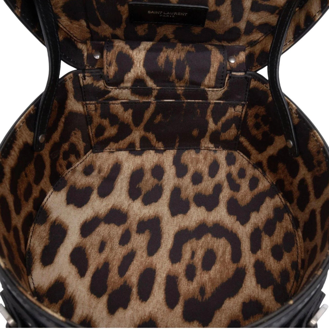 Saint Laurent Mica Hatbox Crossbody – Leopard Interior