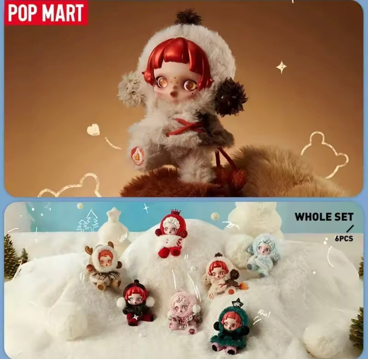 SKULLPANDA Winter Symphony Series Plush – Limited, Authentic