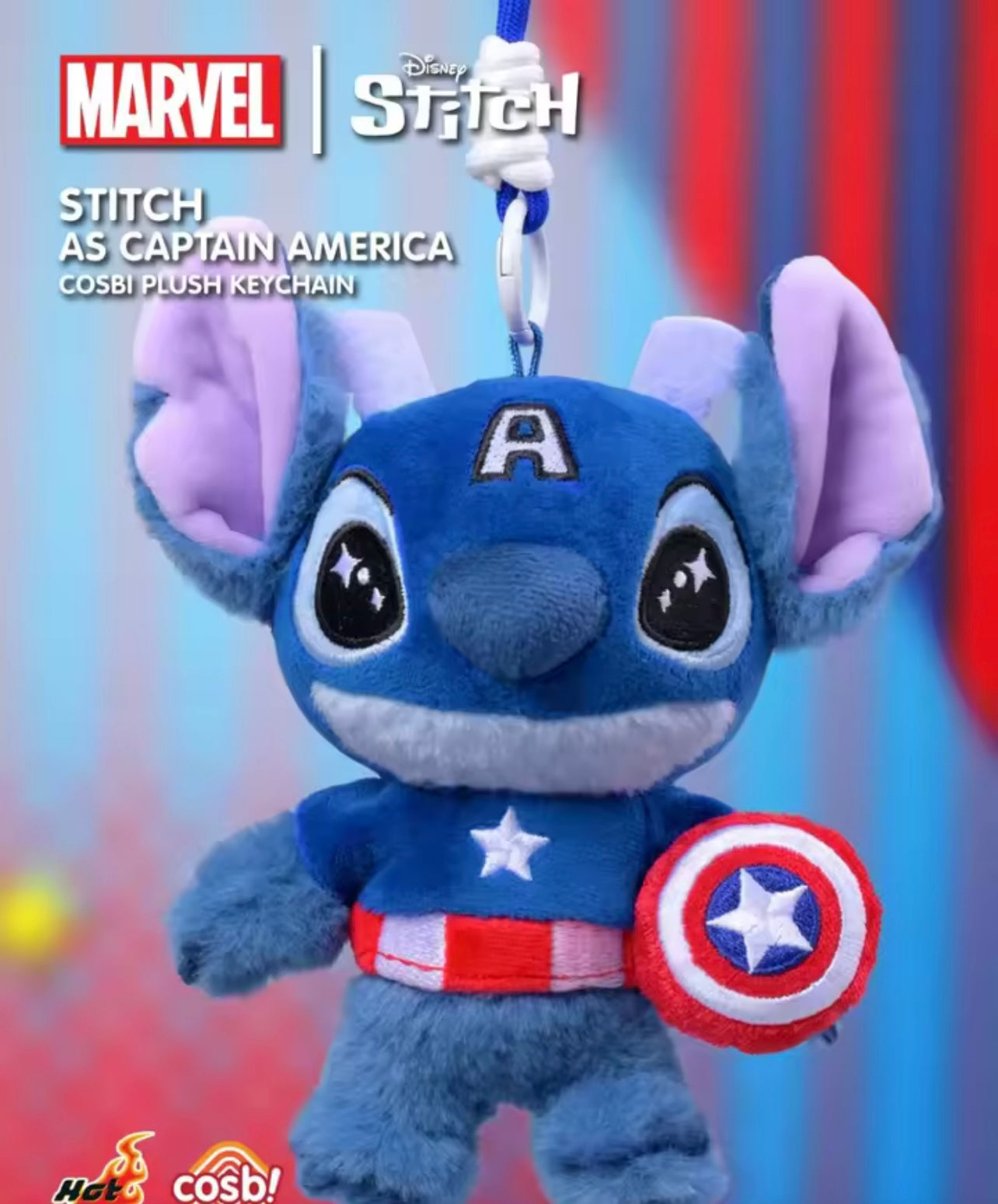 Marvel x Disney | Stitch Cosbi Plush Keychain - Limited, Authentic