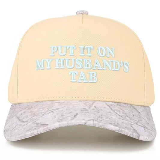 C.C PUT IT ON MY HUSBAND'S TAB Letter Trucker Hat