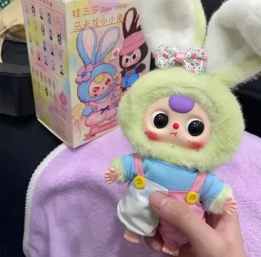 Baby Three Macaron Rabbit Series – Collectible Plush Blind Box - Limited, Authentic