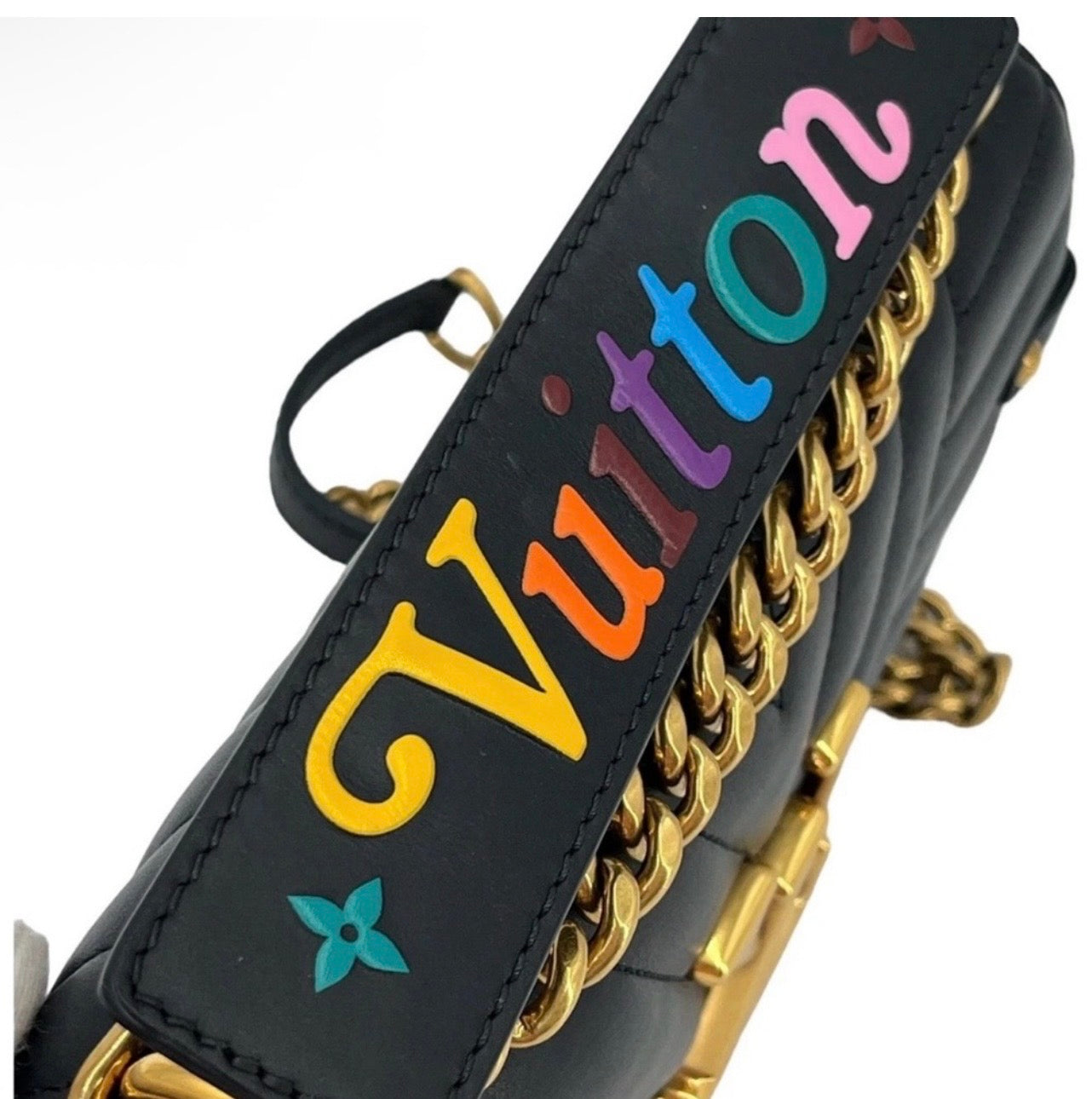 Louis Vuitton New Wave PM Chain Bag Black Leather