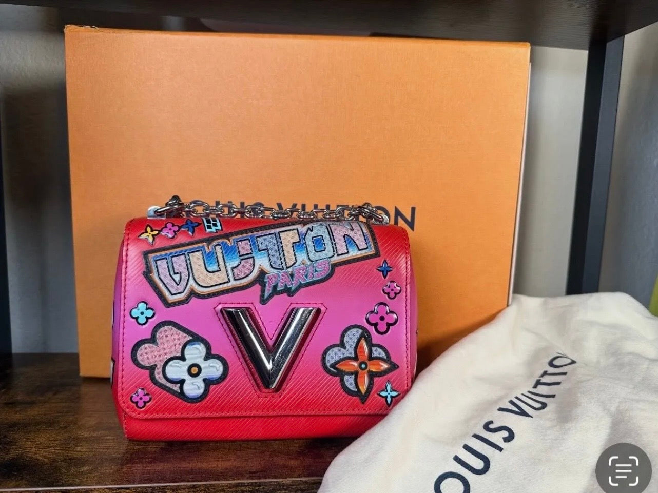 Louis Vuitton Twist PM Kawaii Blossom Ombré Epi Leather Shoulder Bag in Pink & Red