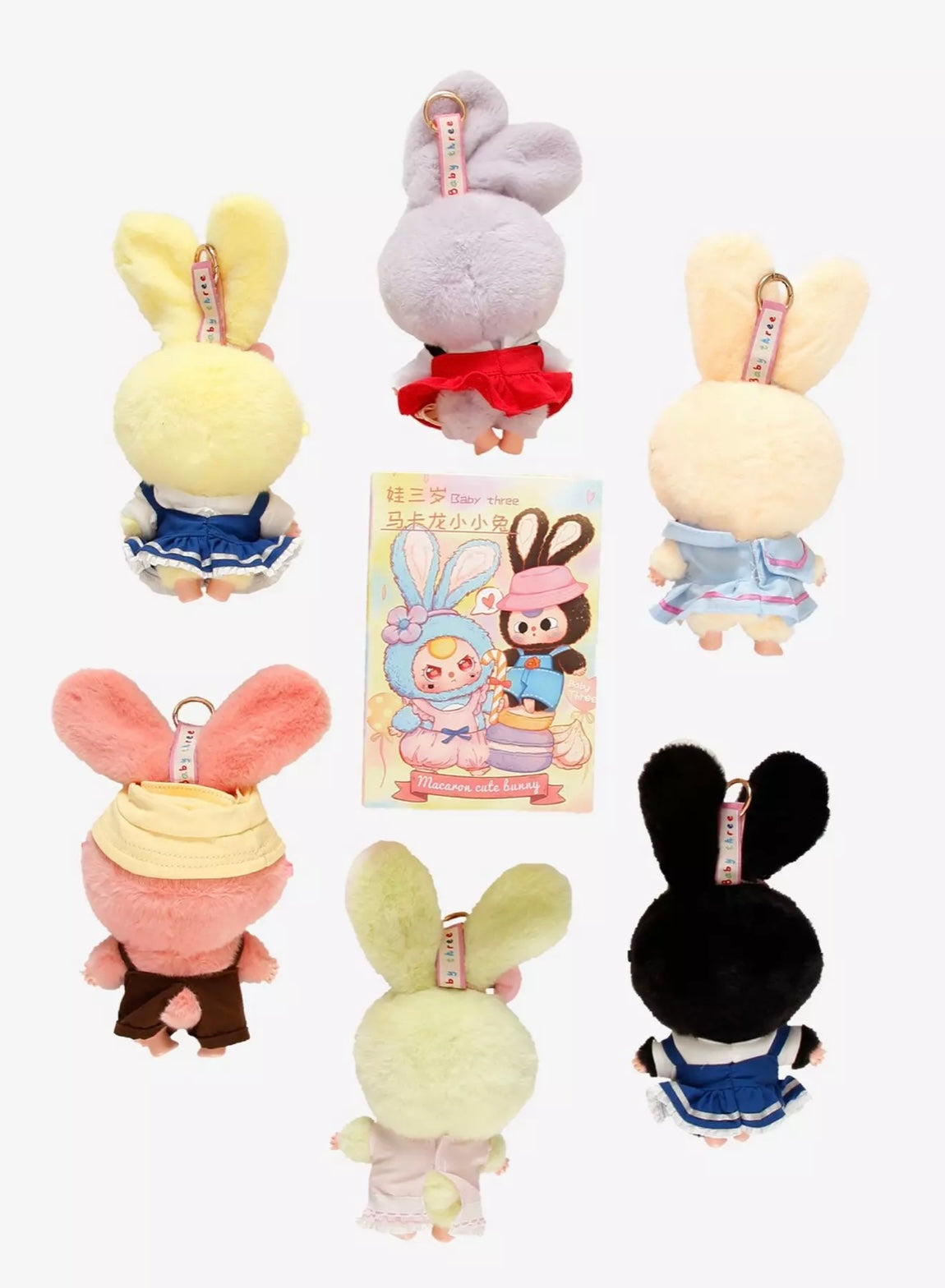 Baby Three Macaron Rabbit Series – Collectible Plush Blind Box - Limited, Authentic