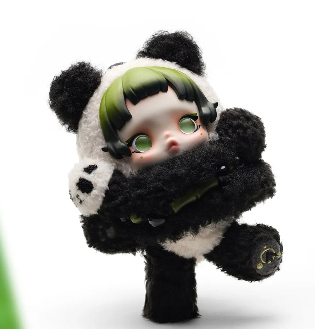 SKULLPANDA Lazy Panda Plush Doll Pendant – Collectible, Authentic