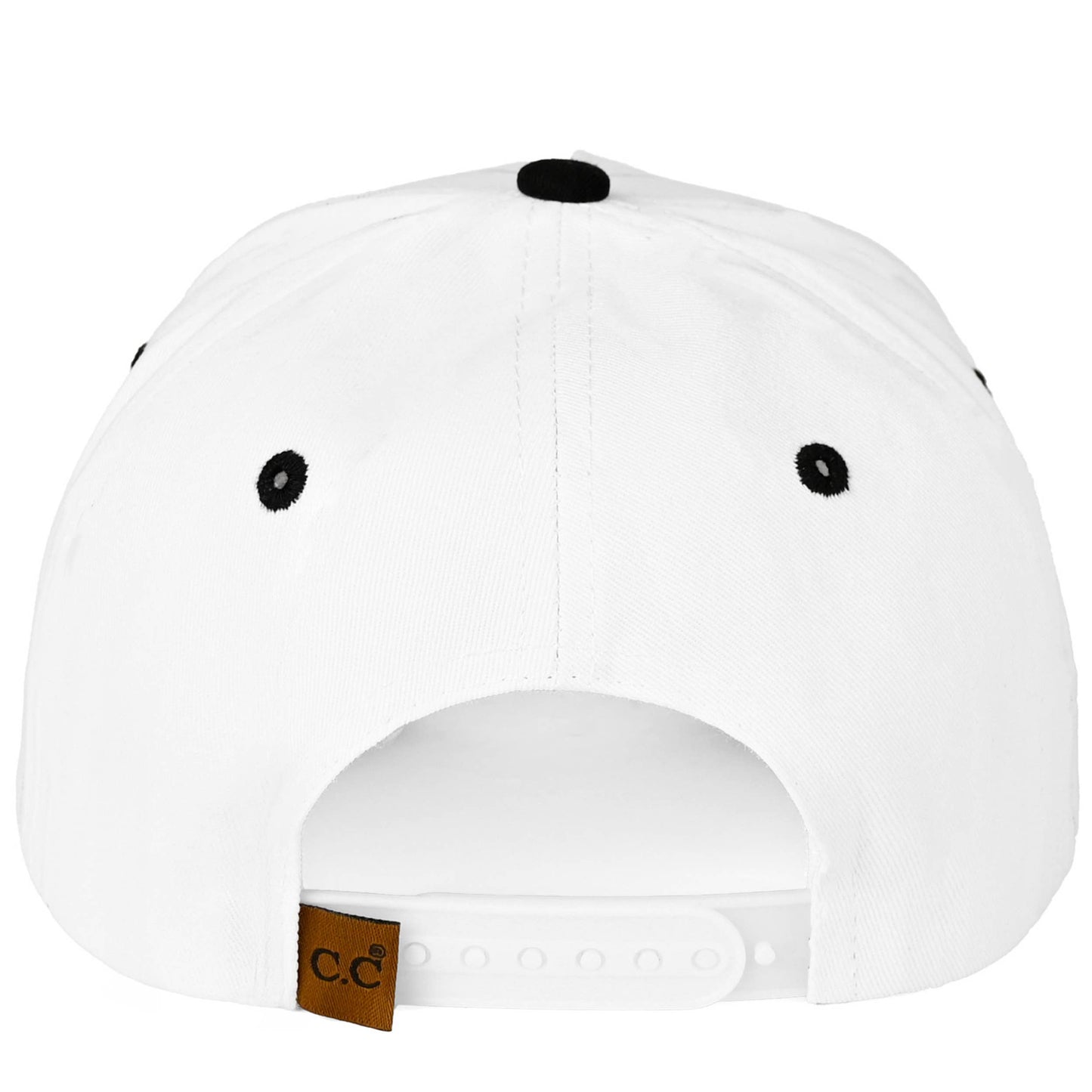 C.C ANXIETY SOCIETY Embroidered Letter Two Tone Trucker Hat