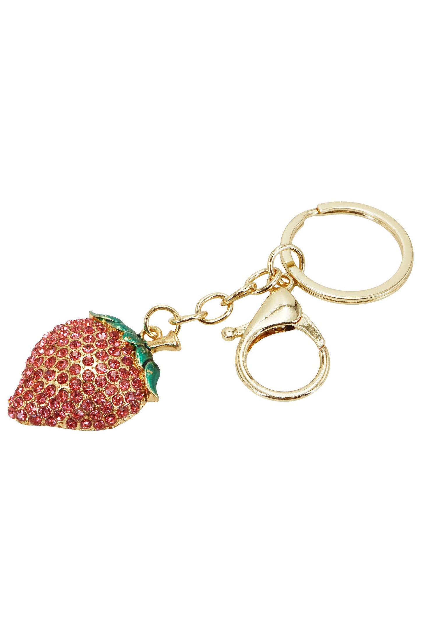 Bling Rhinestone Strawberry Key Chain