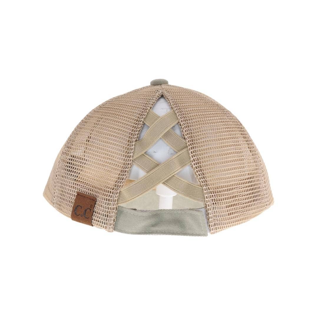 Chaos Coordinator Trucker Hat – Embroidered High Pony Criss Cross