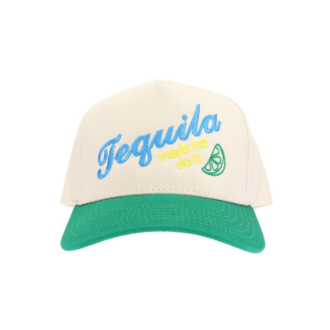 Tequila Made Me Embroidered Trucker Hat