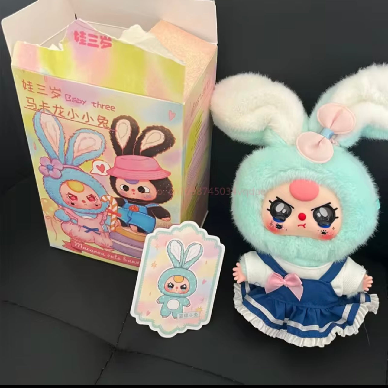 Baby Three Macaron Rabbit Series – Collectible Plush Blind Box - Limited, Authentic