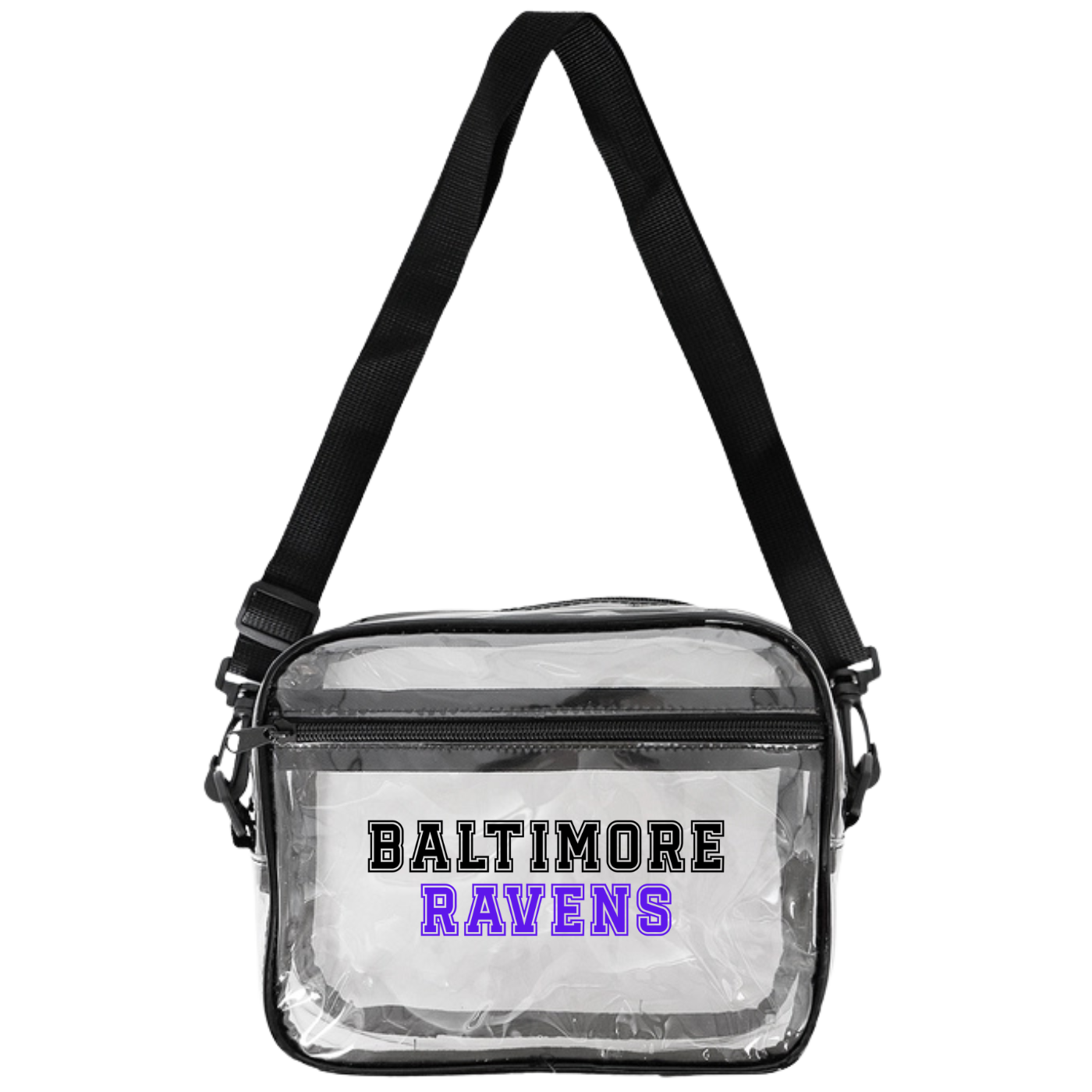 Clear Crossbody Stadium / Concert Bag - Baltimore Ravens