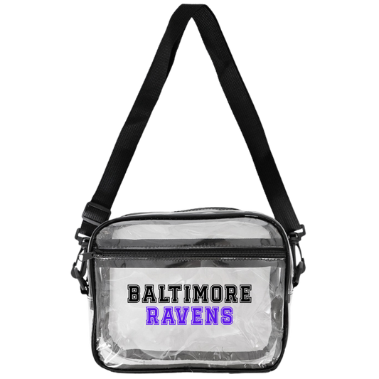 Clear Crossbody Stadium / Concert Bag - Baltimore Ravens
