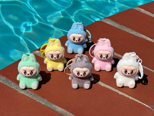 Labubu Sitting Doll Keychain/Charm – Fuzzy Collectible | HOT & Trending