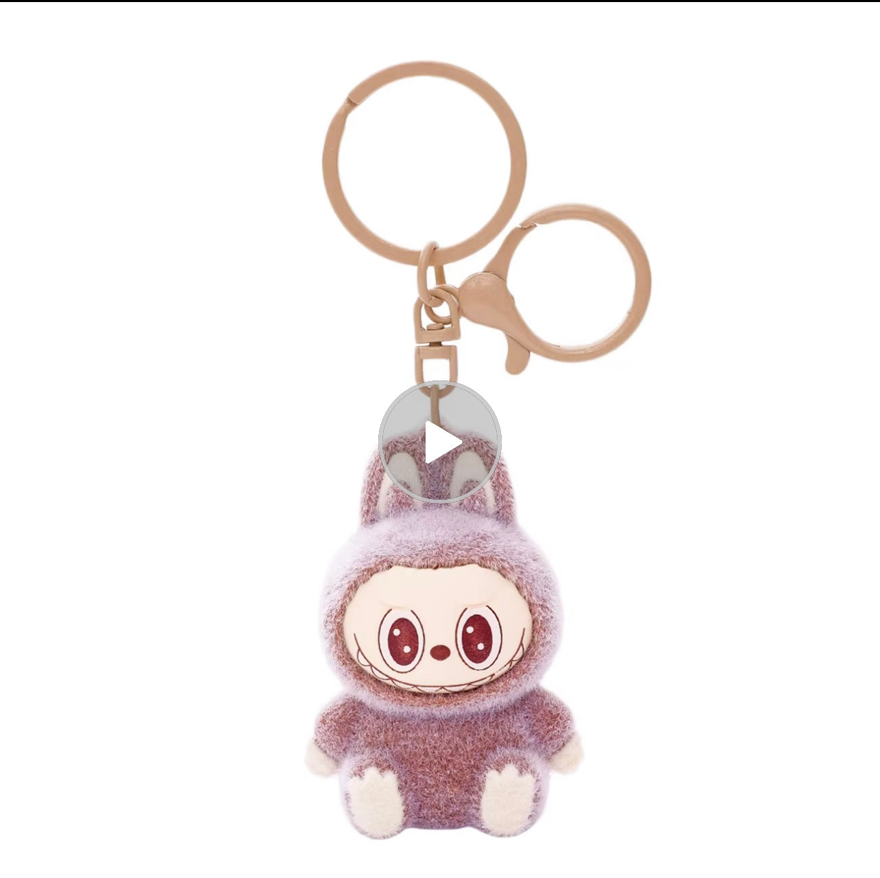Labubu Sitting Doll Keychain/Charm – Fuzzy Collectible | HOT & Trending