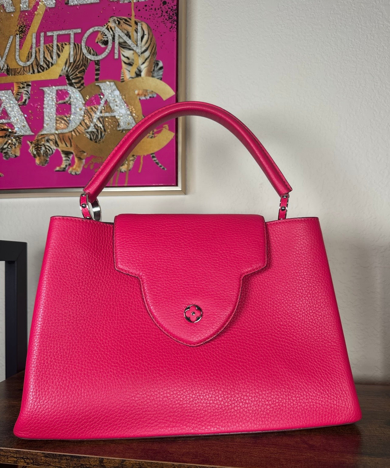 Louis Vuitton Capucines GM Taurillon Leather Pink