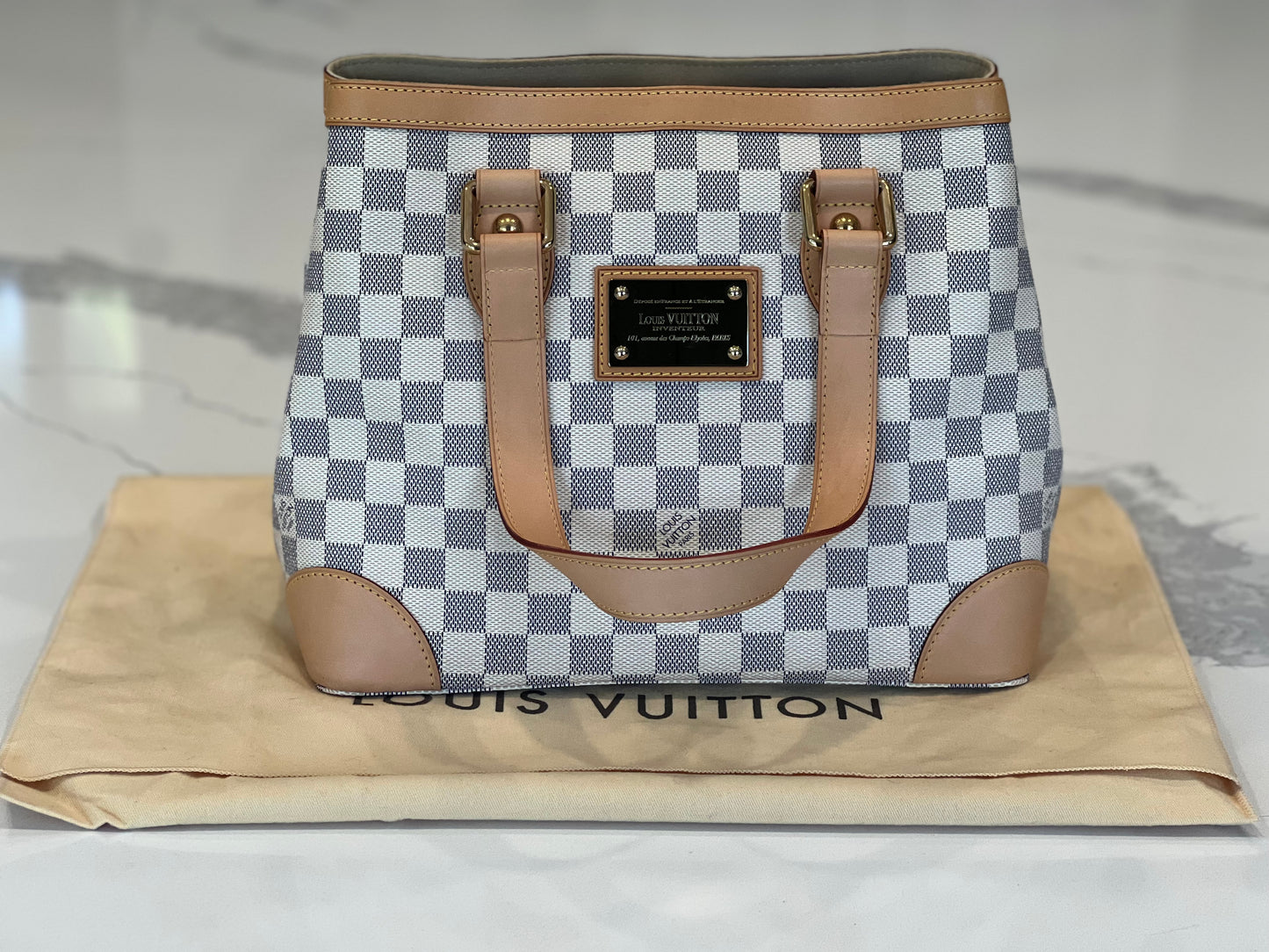 Louis Vuitton Hampstead PM Damier Azur Tote