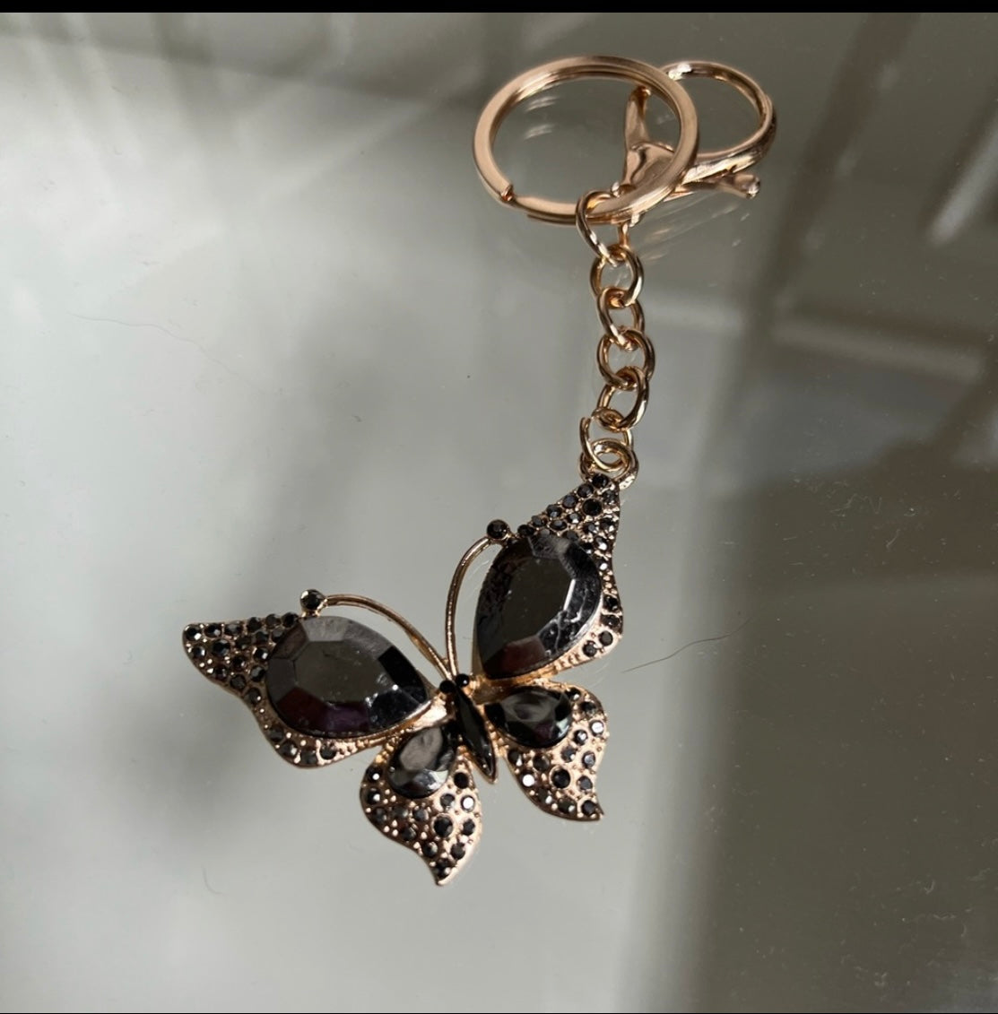 Crystal Butterfly Bag Charm – Y2K Trendy Accessory Keychain