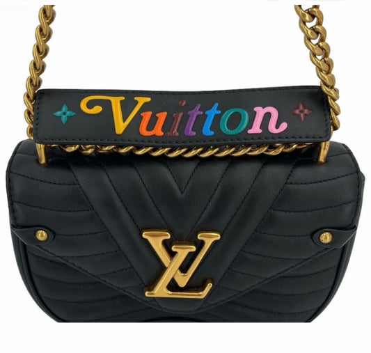 Louis Vuitton New Wave PM Chain Bag Black Leather