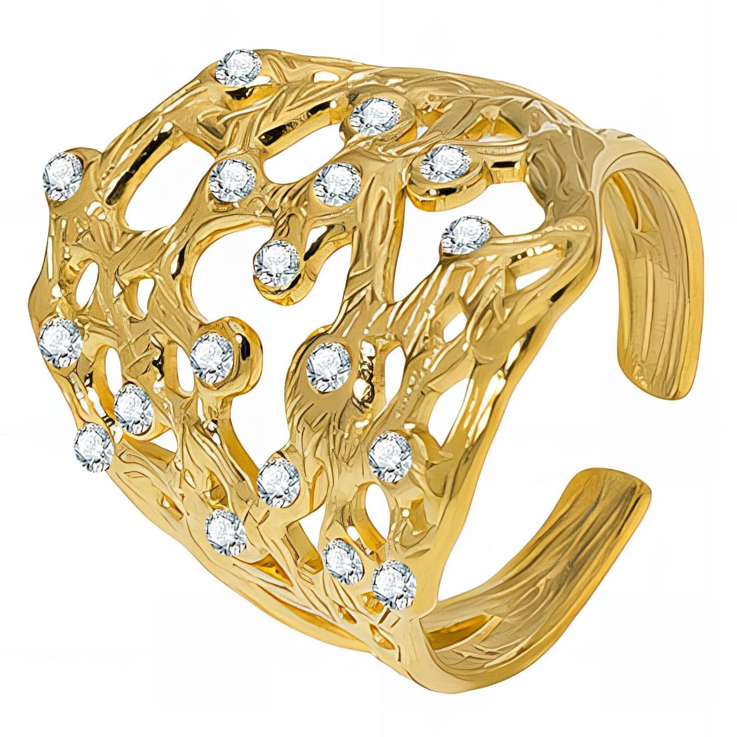 Gilded Branch Ring