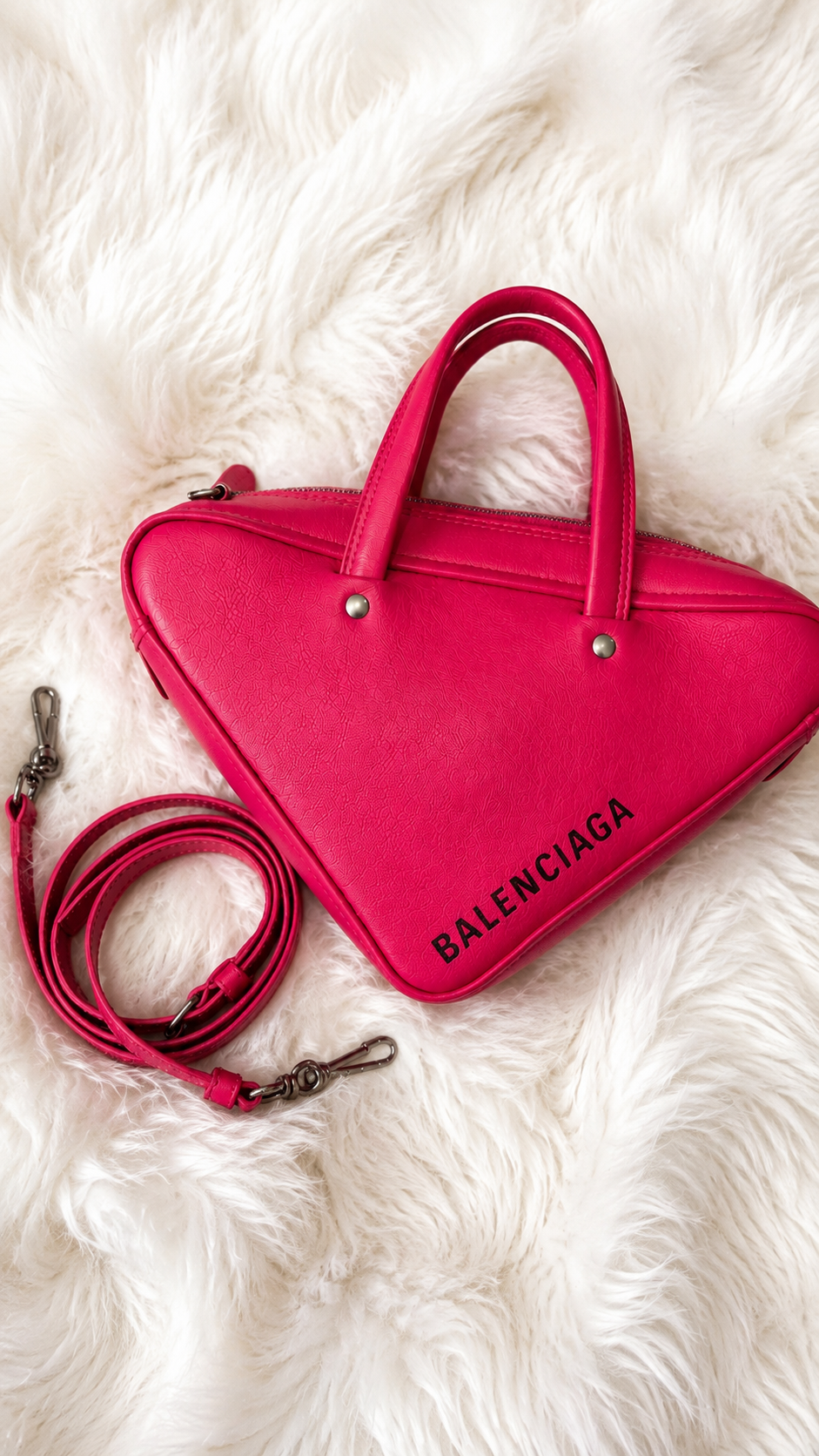 Balenciaga Triangle Duffle XS Leather Top Handle Bag