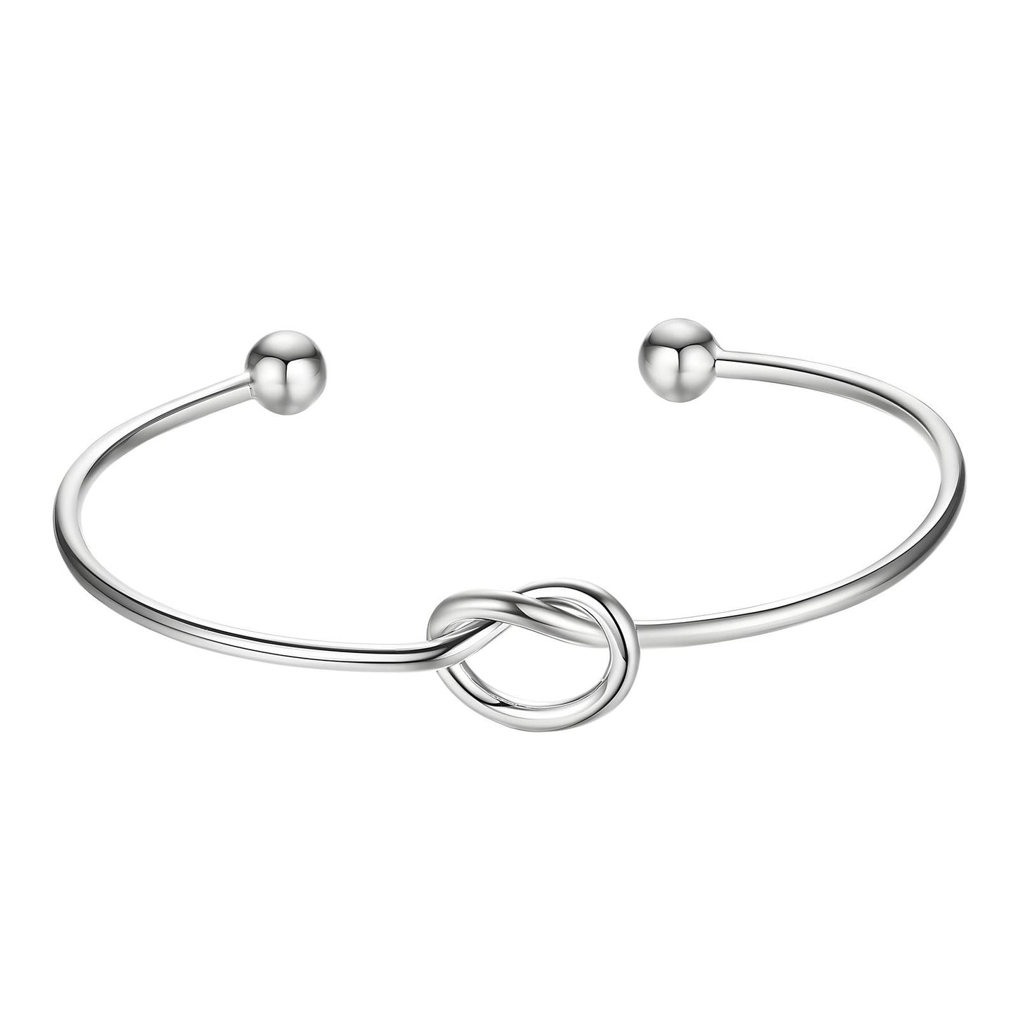 Knot Cuff Bracelet (Silver)