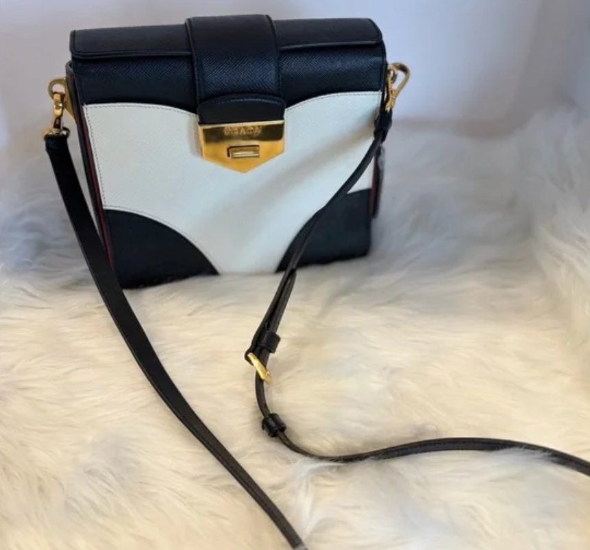 Prada Saffiano Colorblock Box Bag