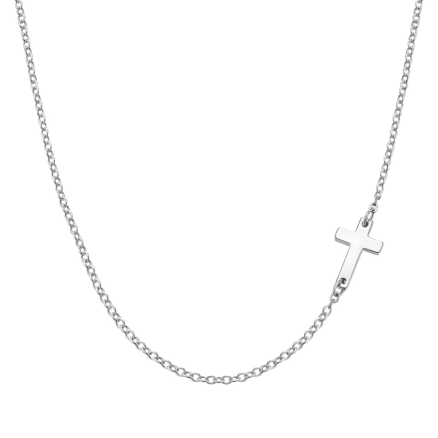 Solace Cross Necklace (Silver)