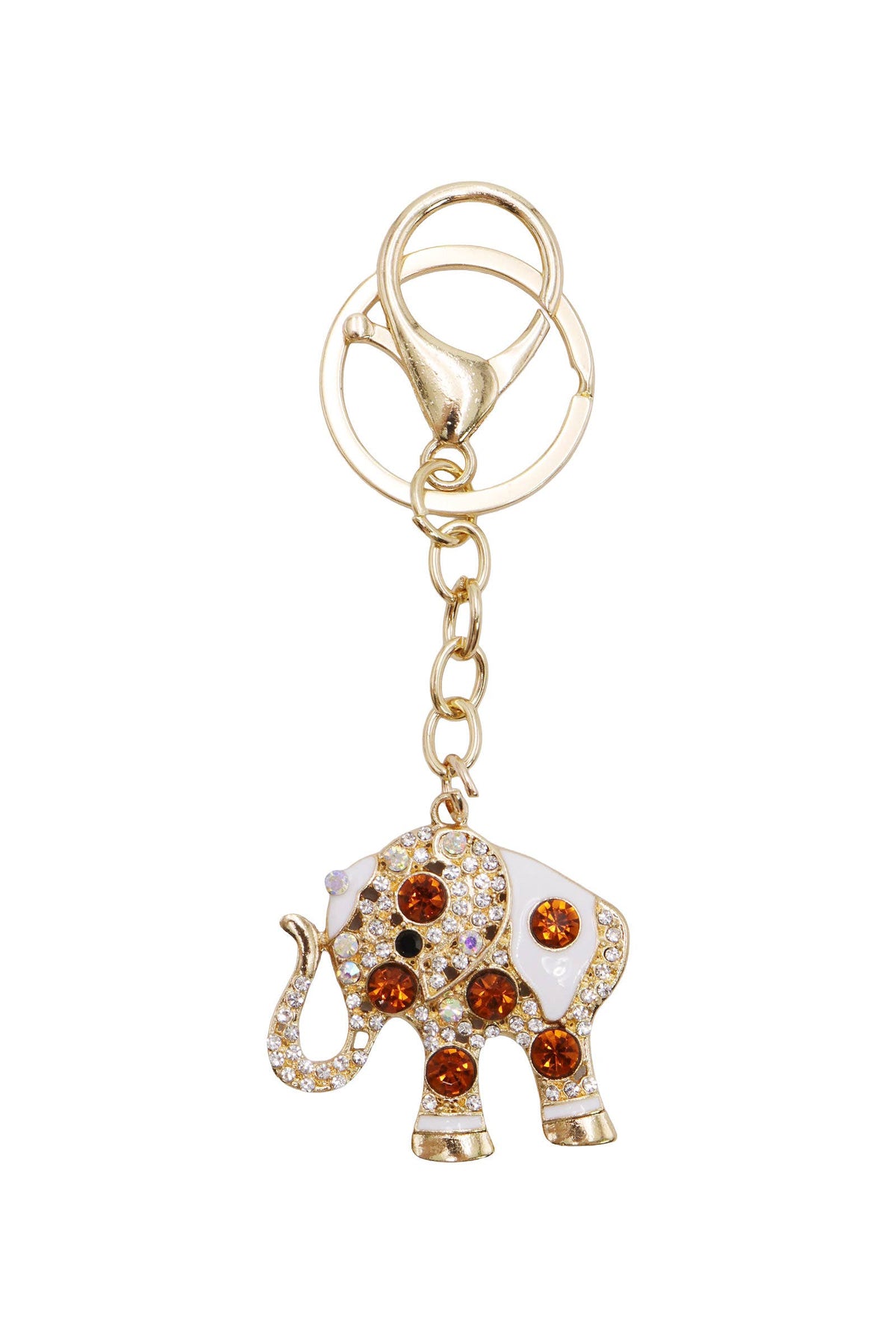 Lucky Ethnic Elephant Rhinestone Key Chain