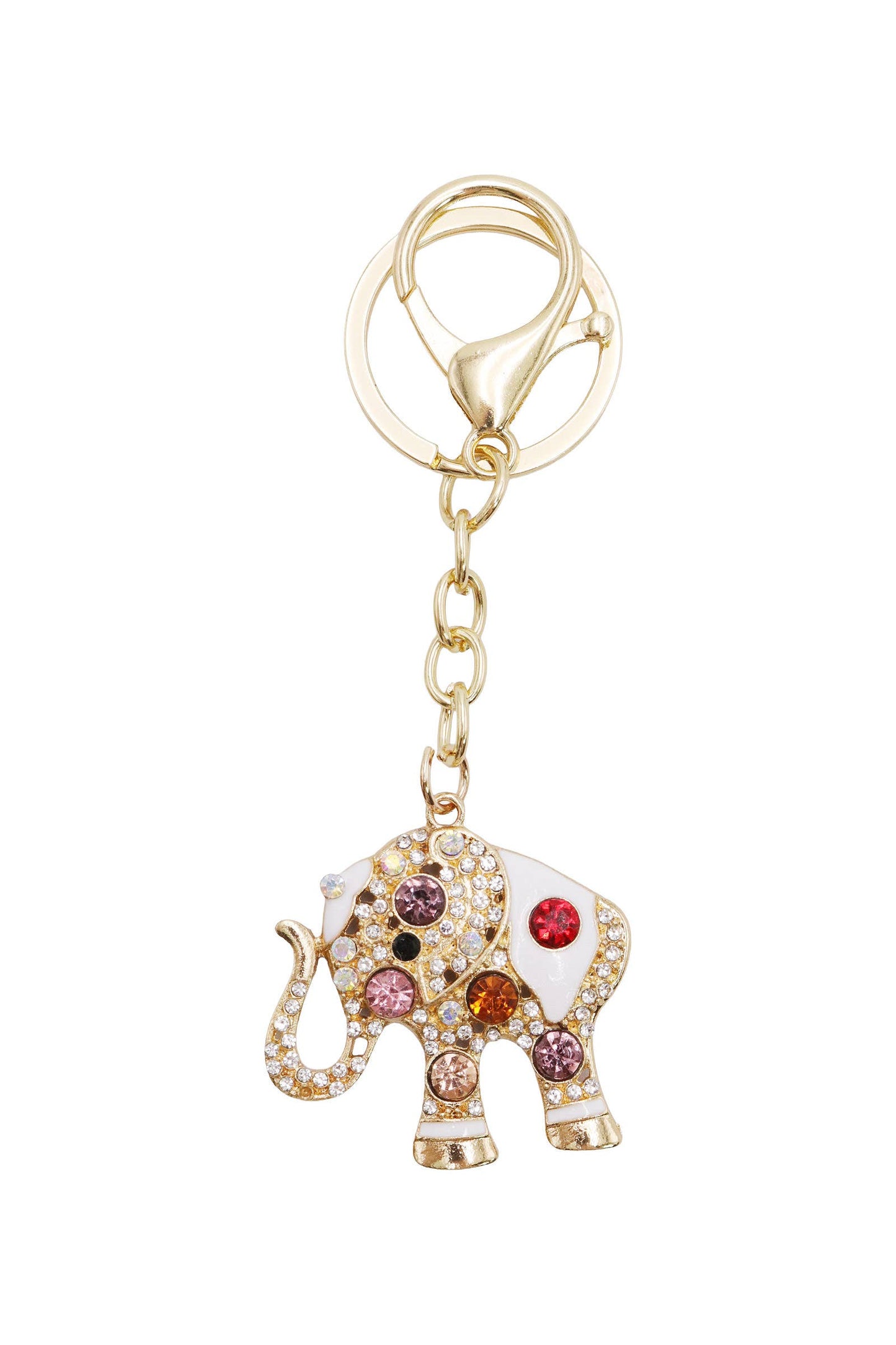 Lucky Ethnic Elephant Rhinestone Key Chain