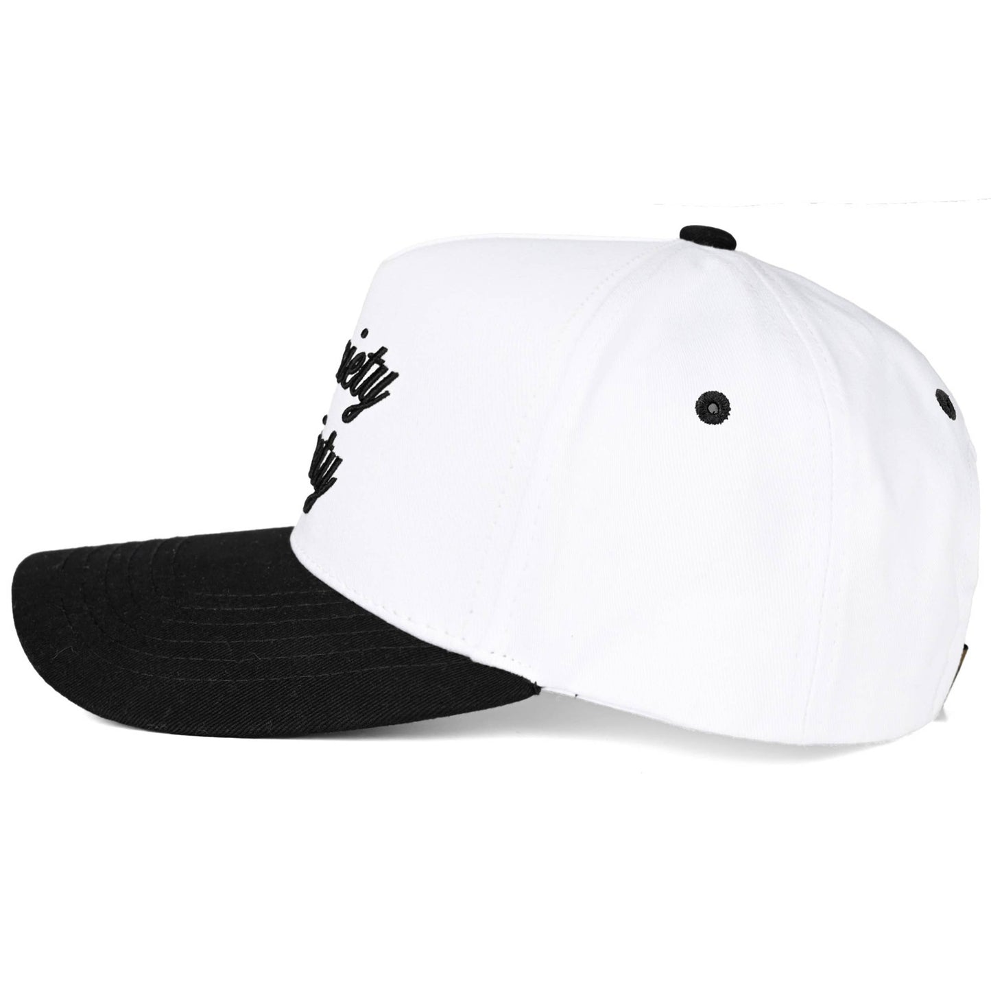 C.C ANXIETY SOCIETY Embroidered Letter Two Tone Trucker Hat