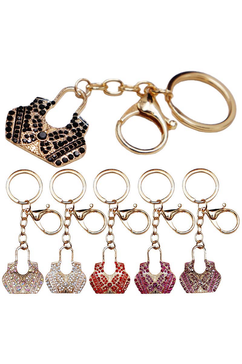 Butterfly Handbag Bling Rhinestone Key Chain
