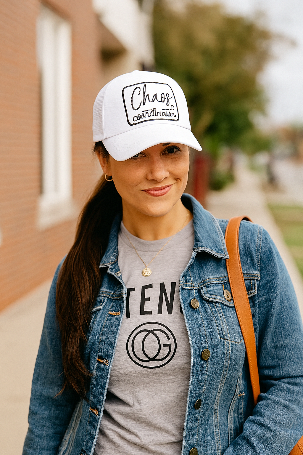 Chaos Coordinator Trucker Hat – Embroidered High Pony Criss Cross