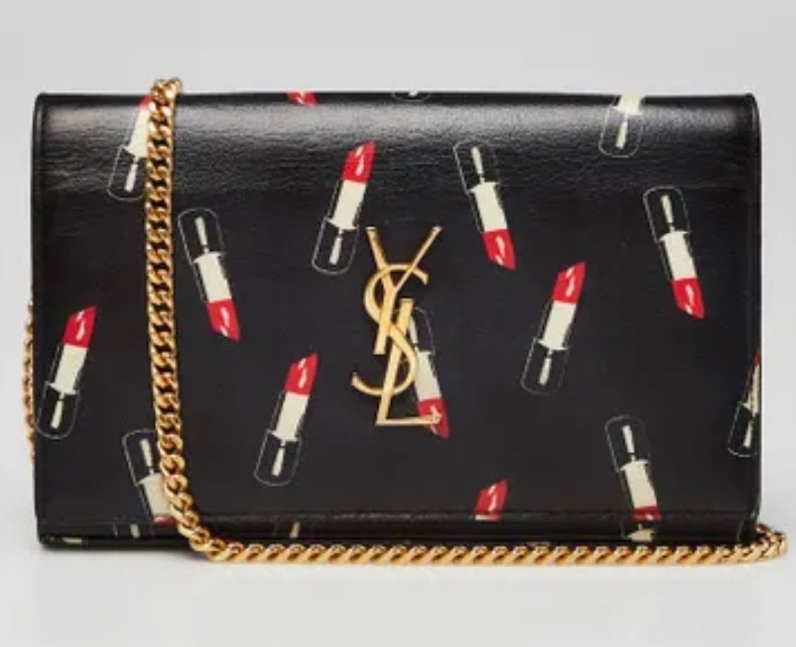 YSL Kate Lipstick Print Clutch