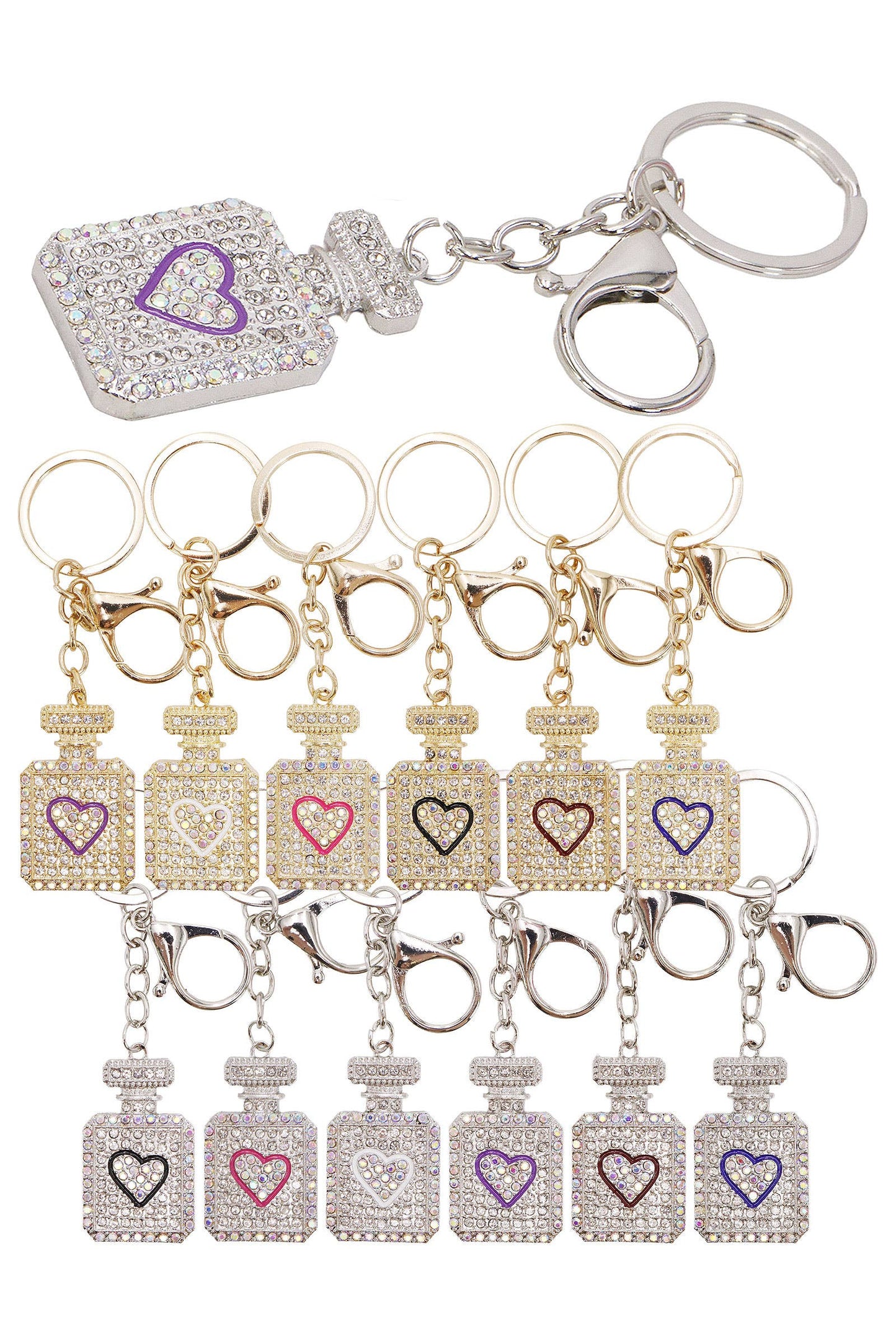 Love Perfume Bling Rhinestone Key Chain