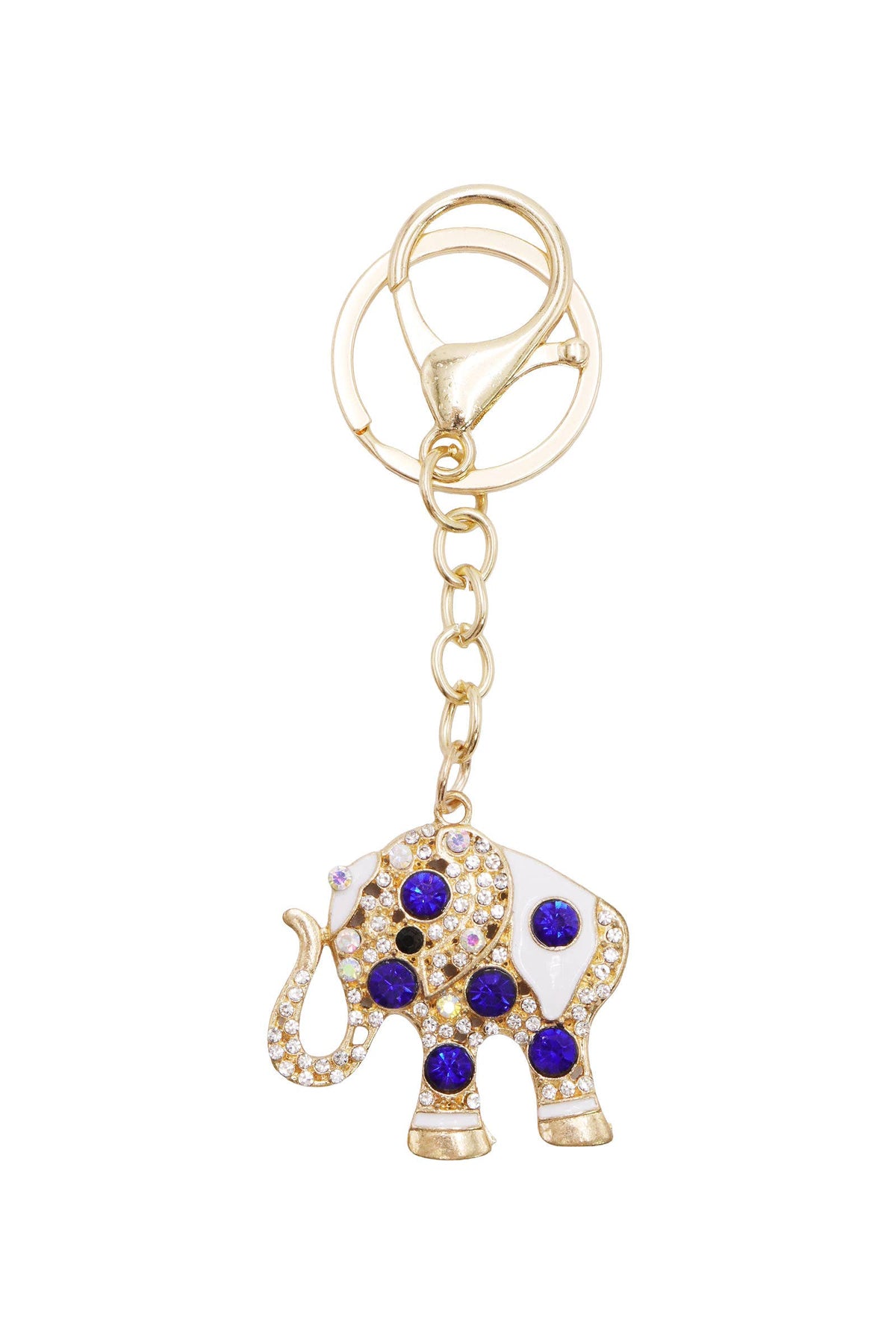 Lucky Ethnic Elephant Rhinestone Key Chain